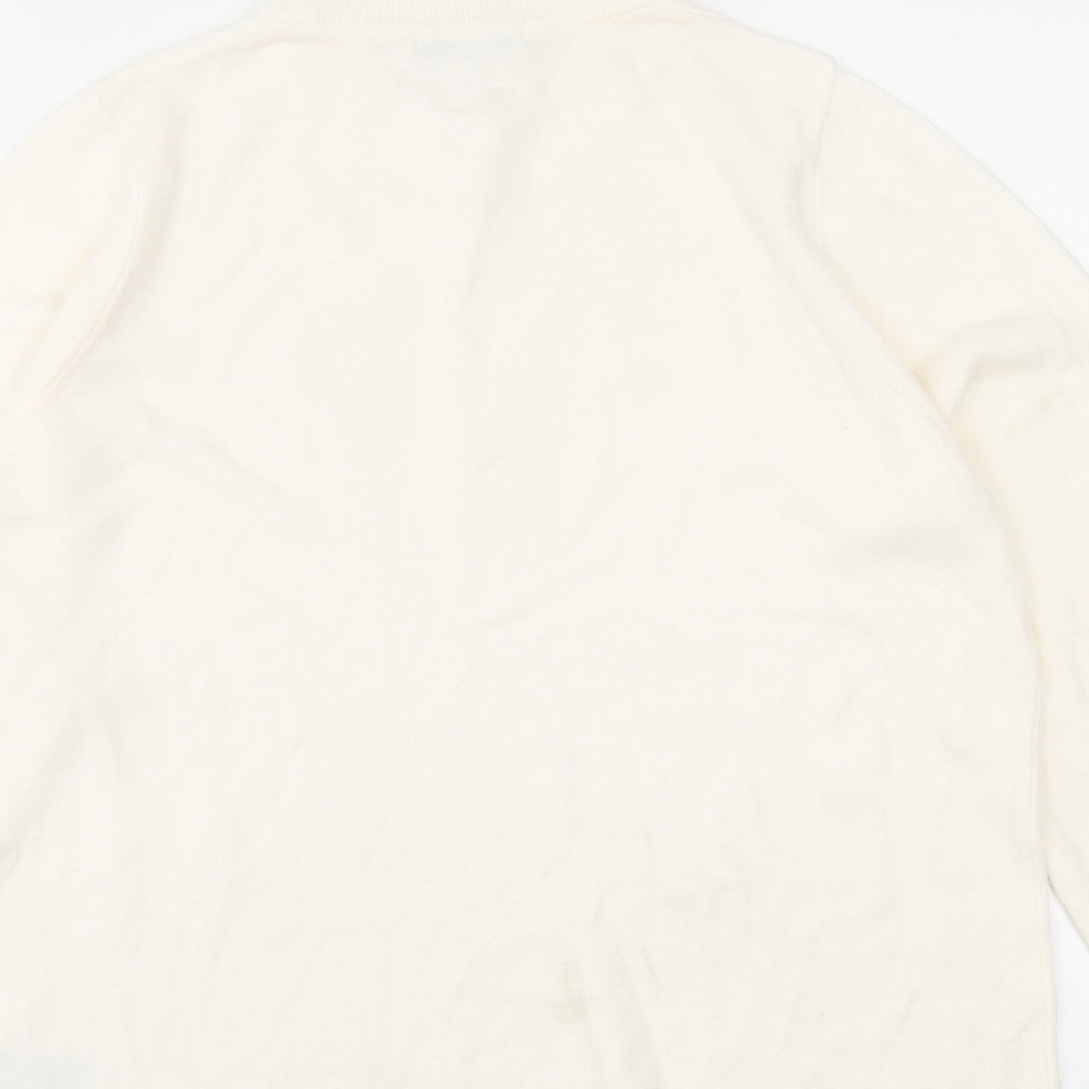 Womens UK Size 14 Marks and Spencer Ivory Pullover Jumper