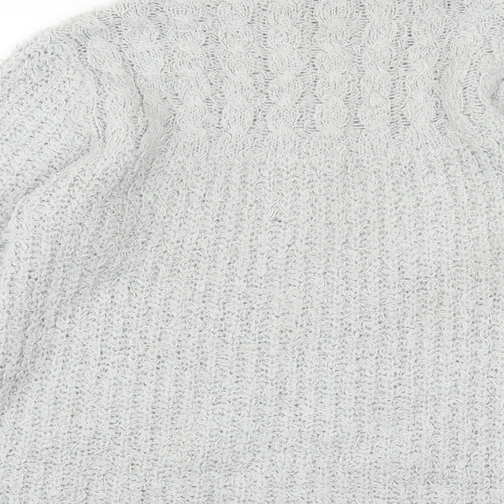 B.You Womens Grey High Neck Polyester Pullover Jumper Size M