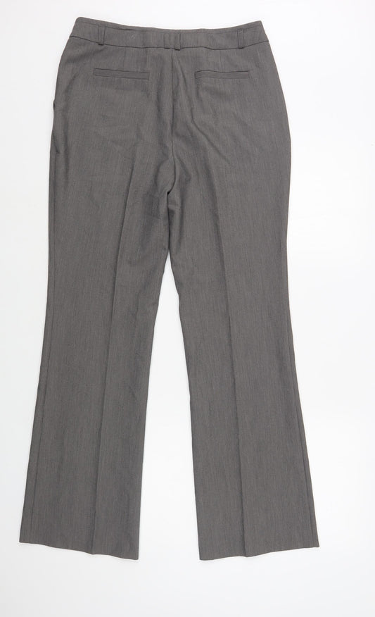 Womens UK Size 10 Dunnes Stores Regular Fit Dress Pants Grey Trousers