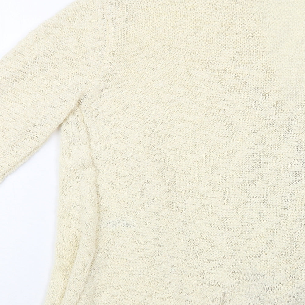 George Womens Ivory V-Neck Cotton Cardigan Jumper Size 10