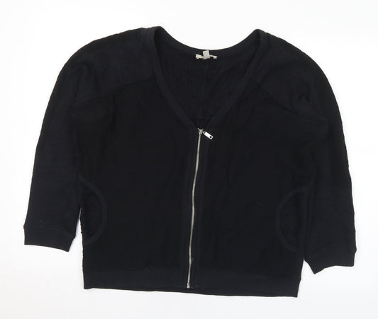 Zara Womens Black Jacket Size S Zip