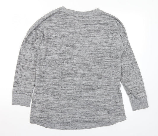 Womens UK Size 12 Peacocks Grey Pullover Jumper