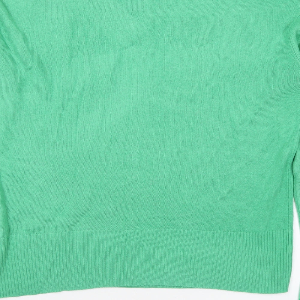 Womens UK Size 14 Marks and Spencer Green Pullover Jumper
