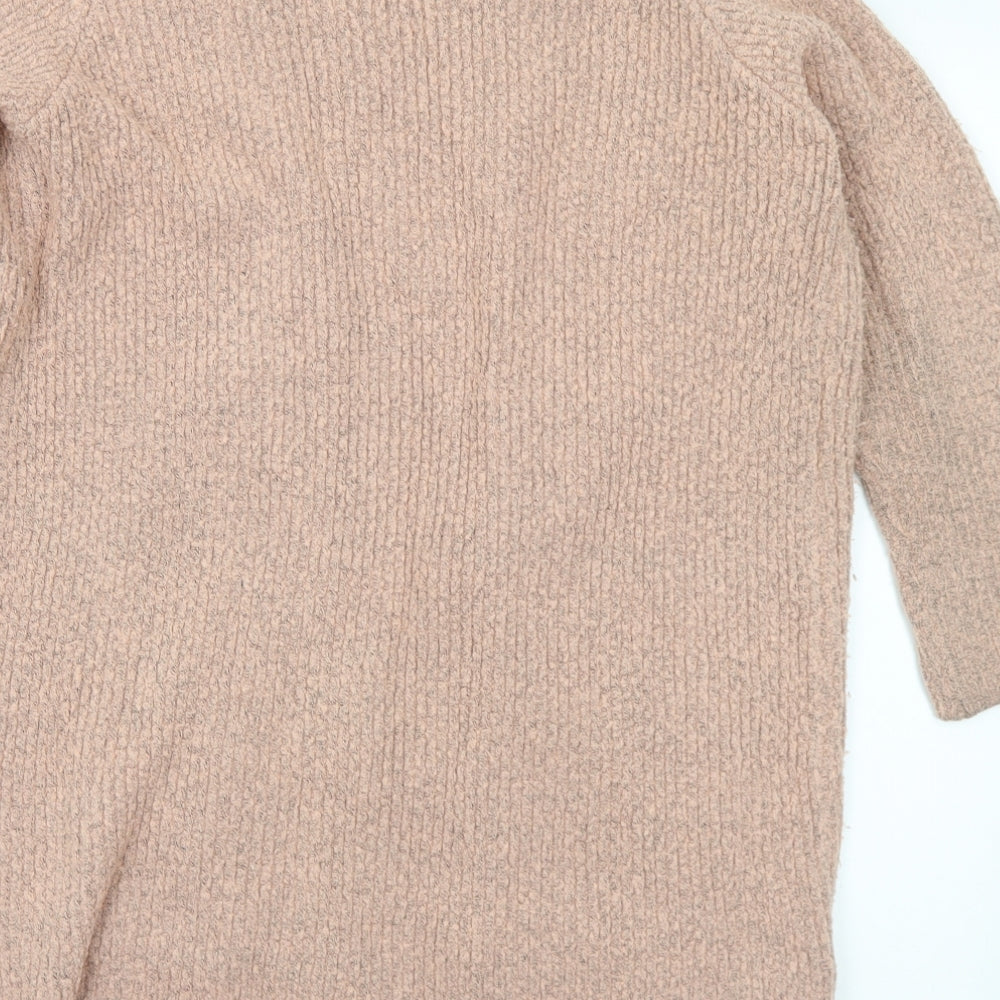 Primark Womens Pink V-Neck Acrylic Cardigan Jumper Size 10 - 10-12