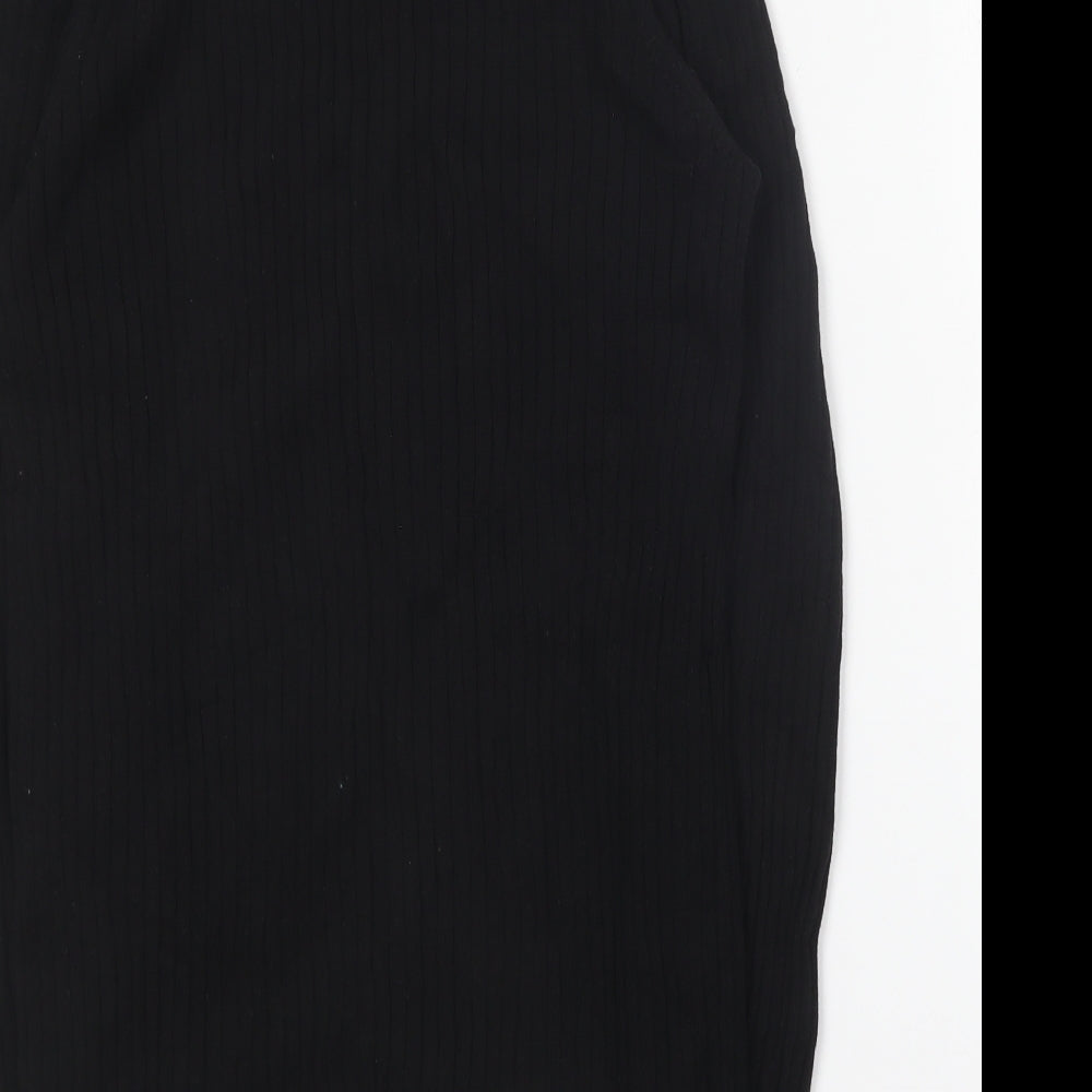 New Look Mens Black Round Neck Cotton Pullover Jumper Size S