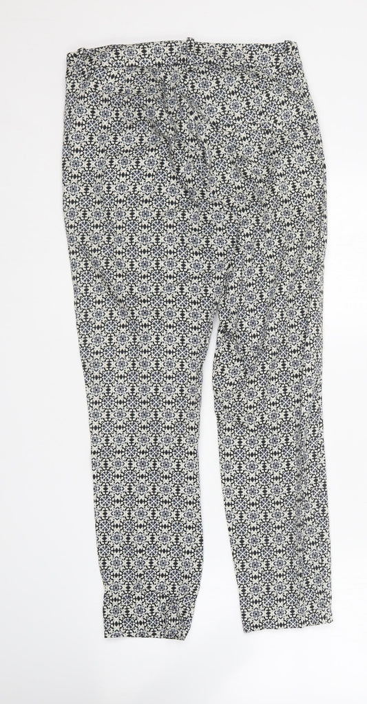 Womens UK Size 6 H&M Regular Fit Multicoloured Trousers