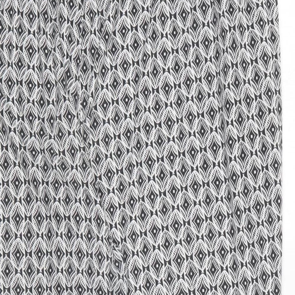 ESMARA Womens Black Geometric Polyester Trousers Size XL L24 in Regular