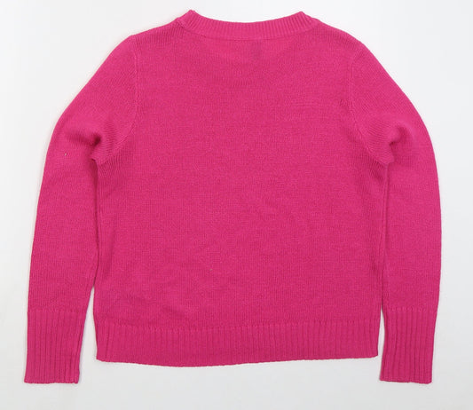 Womens UK Size S H&M Pink Pullover Jumper