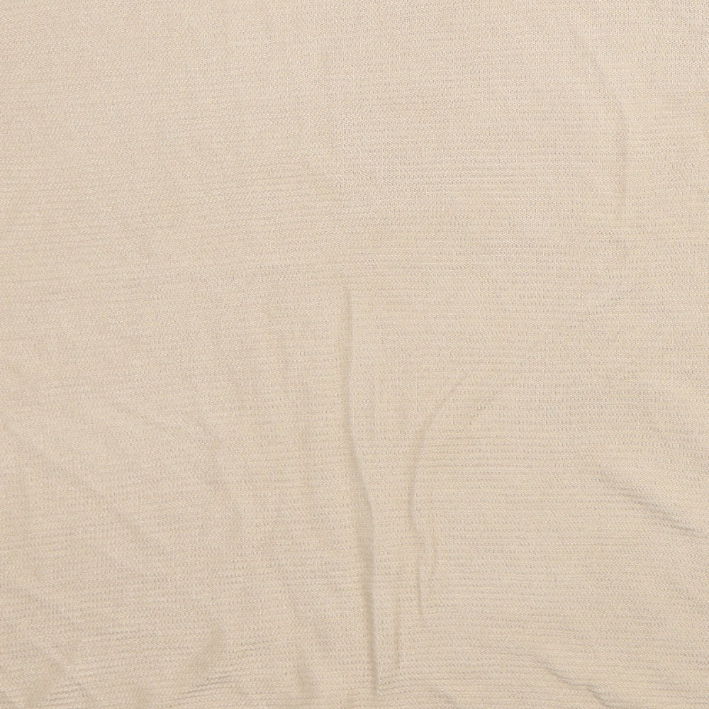 Womens UK Size 10 Marks and Spencer Beige Basic T-Shirt