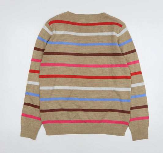 Womens UK Size 10 Marks and Spencer Beige Pullover Jumper