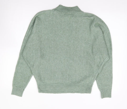 Primark Womens Green High Neck Acrylic Pullover Jumper Size S