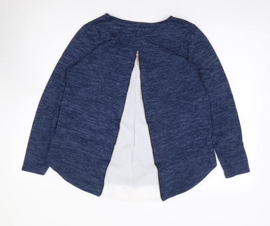 Primark Womens Blue Round Neck Polyester Pullover Jumper Size 12