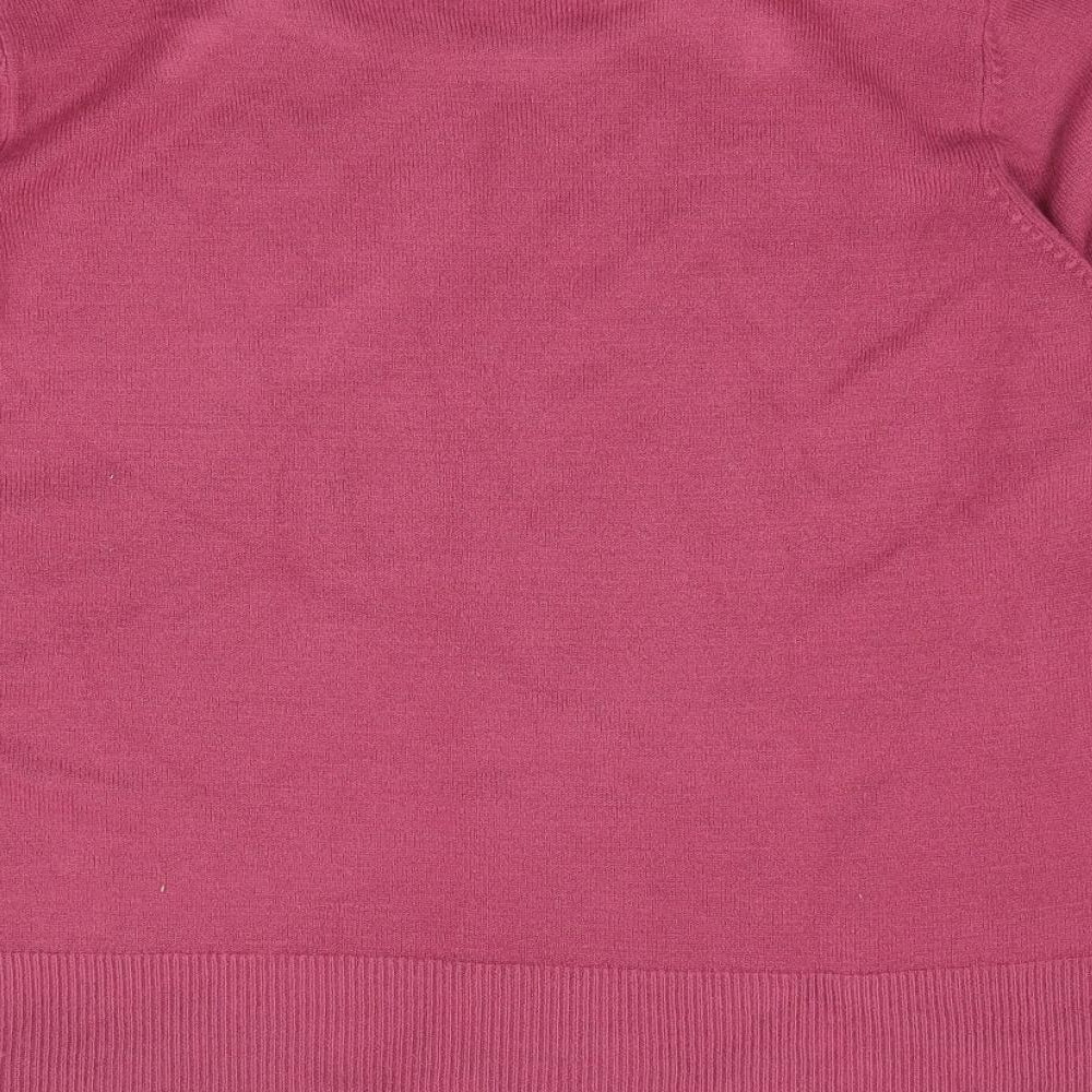Womens UK Size L Preworn Pink Pullover Jumper