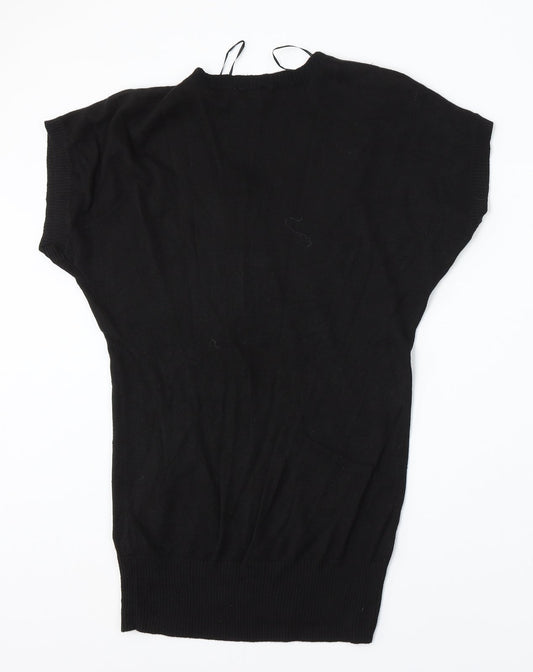 Womens UK Size S Mia Moda Black Pullover Jumper