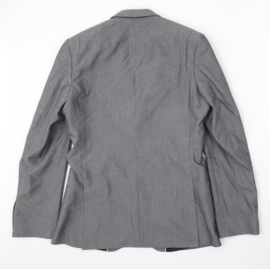 Mens UK Size 38 limehaus Regular Grey Suit Jacket