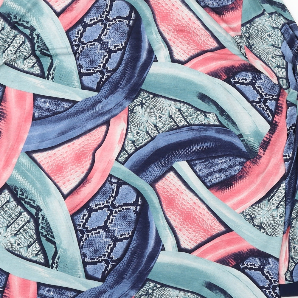 Gerard Womens Multicoloured V-Neck Geometric Polyester Cardigan Jumper Size 18