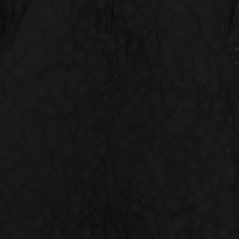 Womens UK Size M H&M Black Basic Blouse