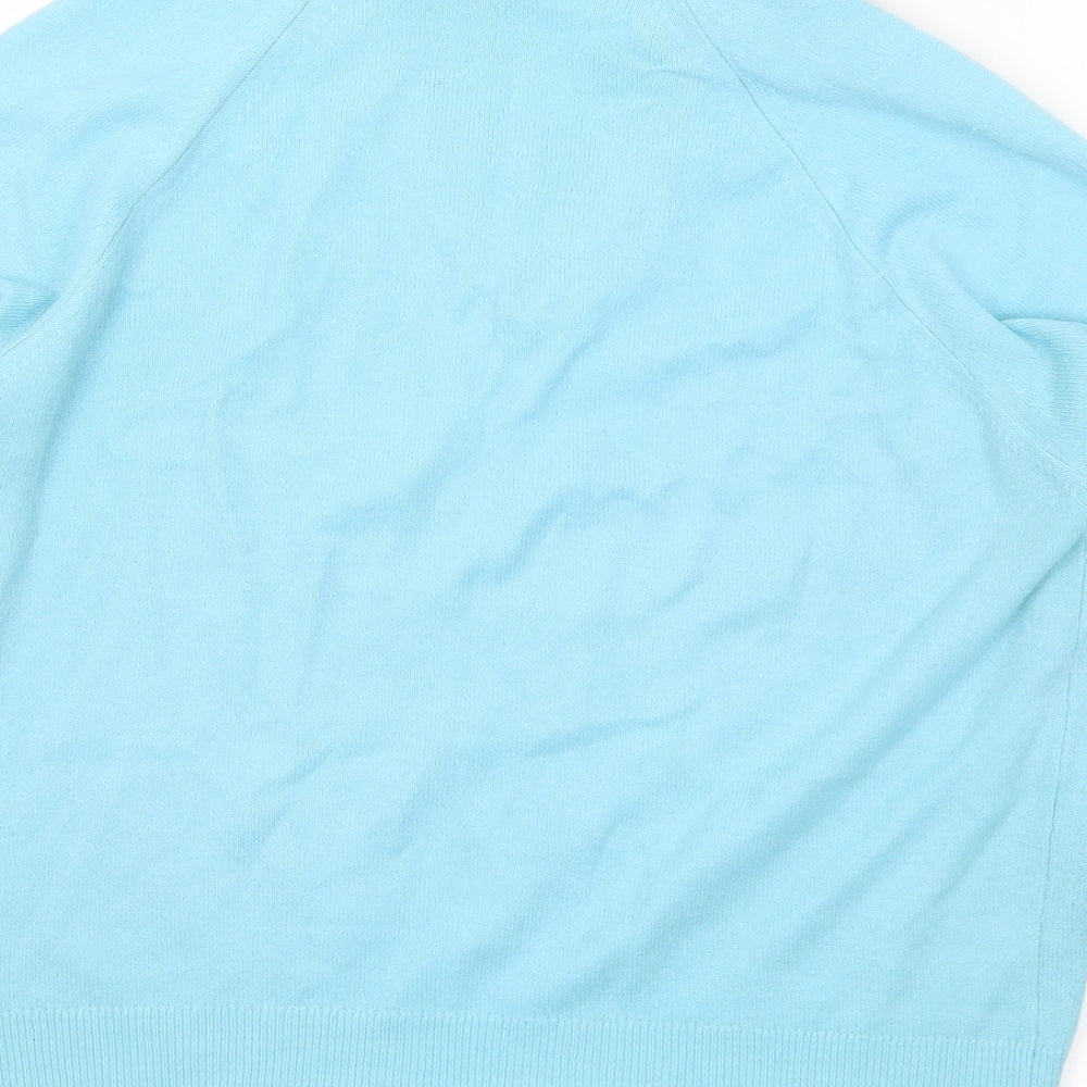 Womens UK Size M Preworn Blue Pullover Jumper