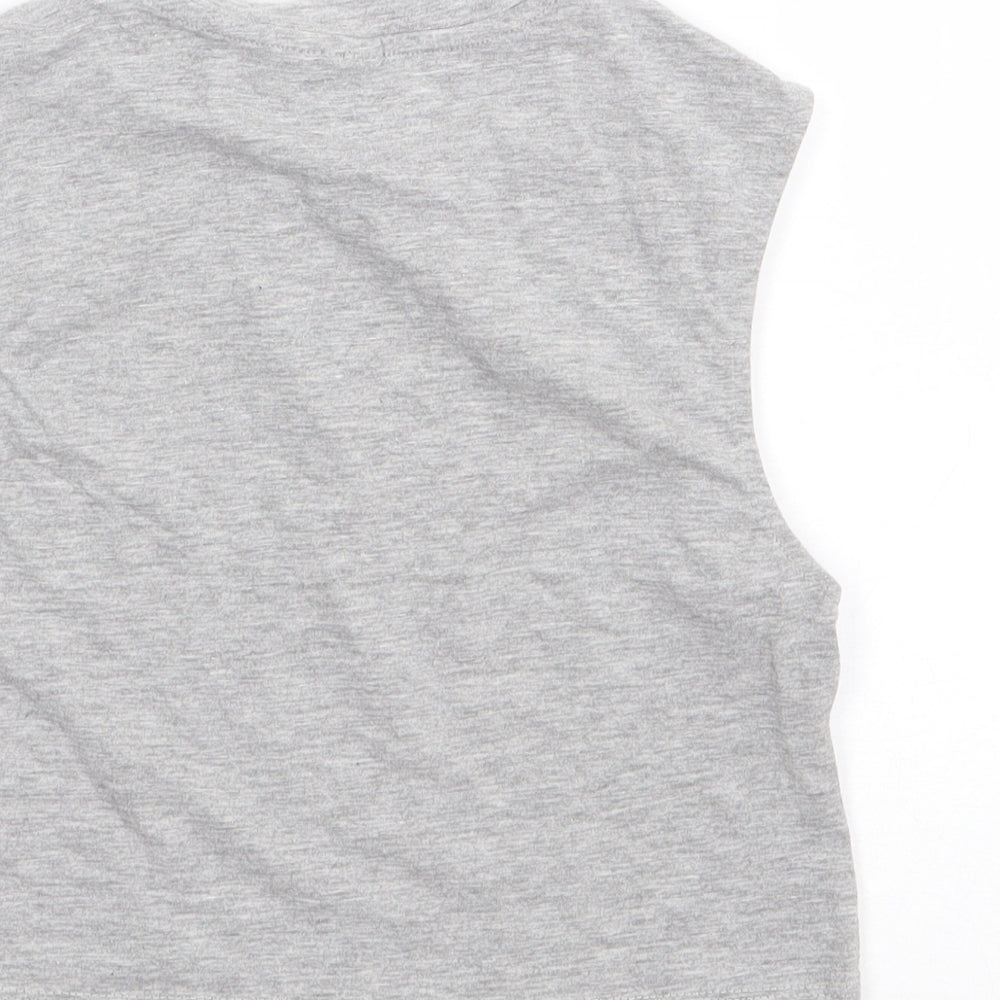 Womens UK Size S H&M Grey Cropped Tank