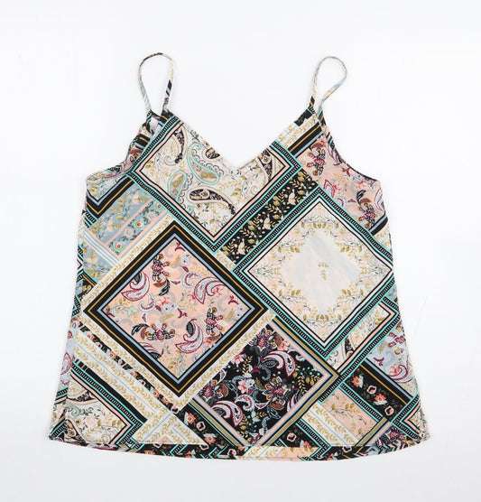 Womens UK Size 10 New Look Multicoloured Camisole Tank