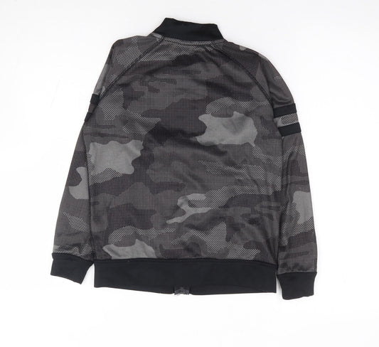 Gap Womens Grey Camouflage Polyester Full Zip Sweatshirt Size 8 Zip