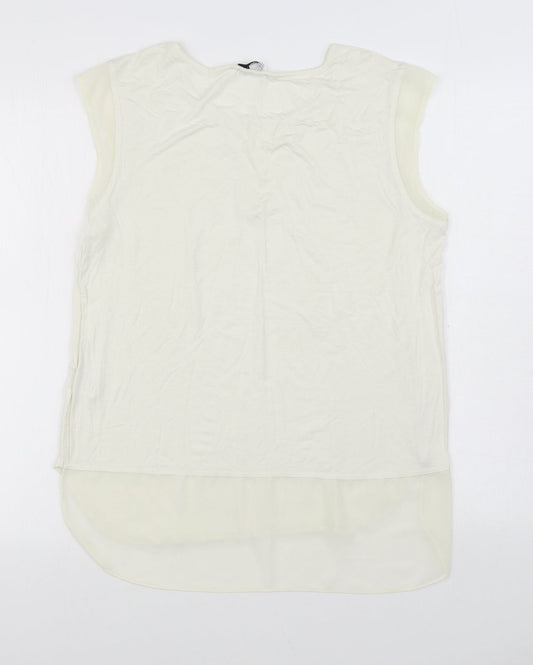 Womens UK Size M Rose & Olive White Basic Blouse