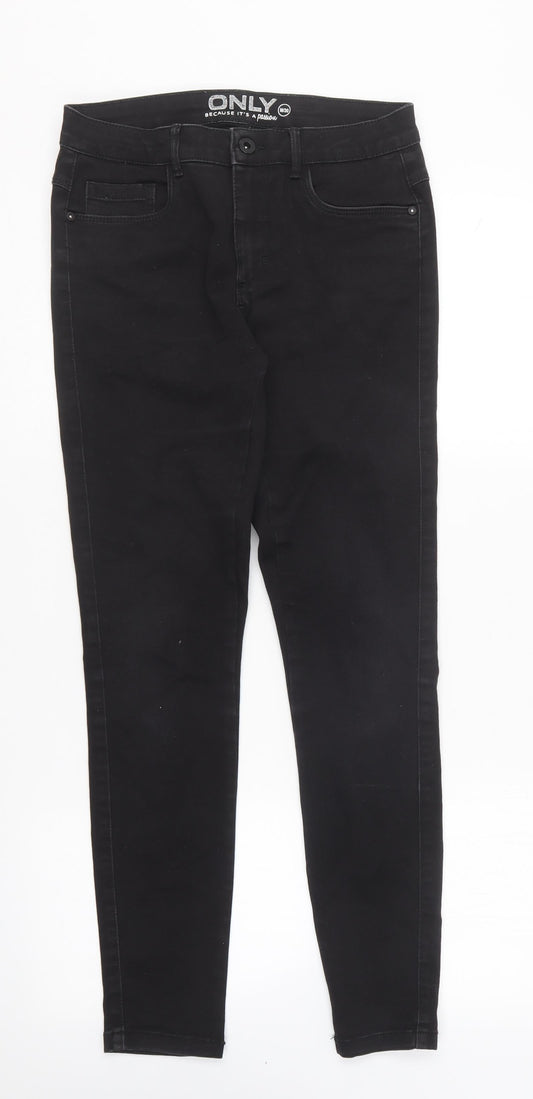 Womens UK Size 30 in Only Regular Fit Skinny Black Jeans