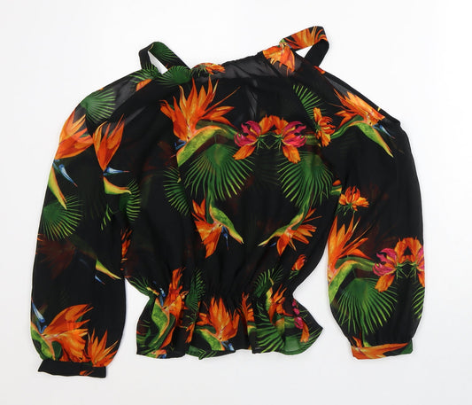 Womens UK Size 8 NEXT Black Tunic Blouse