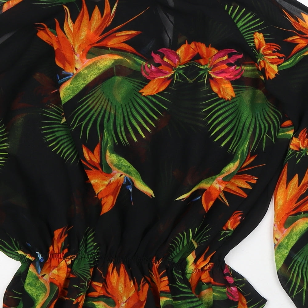 Womens UK Size 8 NEXT Black Tunic Blouse