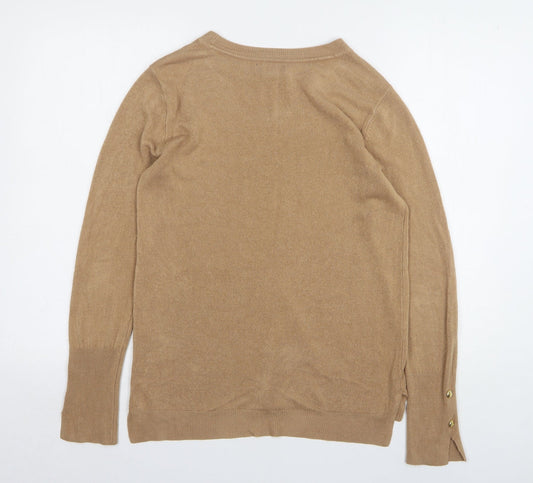 Primark Womens Beige Round Neck Acrylic Pullover Jumper Size 10