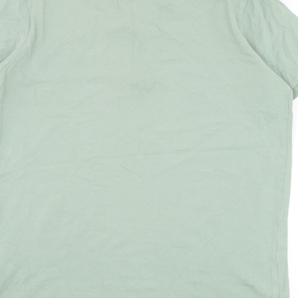 Livergy Mens Green Cotton Polo Size M Collared Pullover - Tropical Club