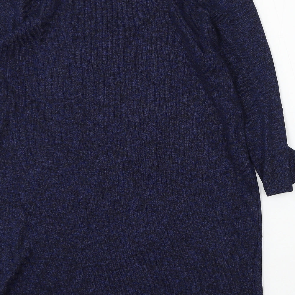 George Womens Blue Round Neck Viscose Pullover Jumper Size 16