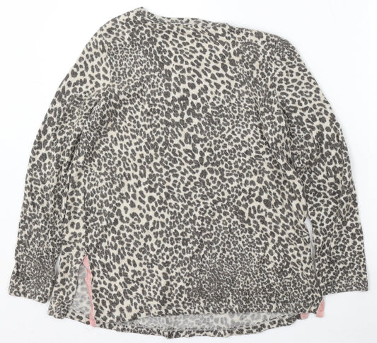 George Womens Multicoloured Round Neck Animal Print Viscose Pullover Jumper Size 10
