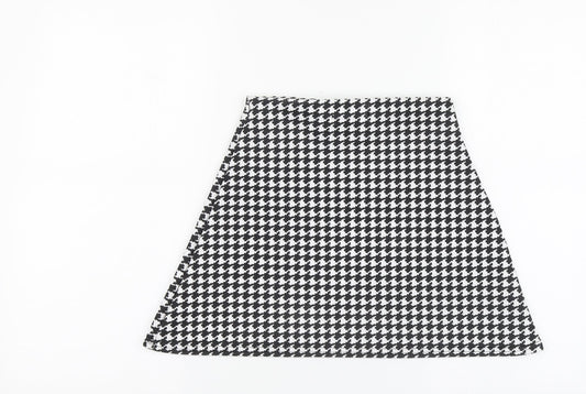 Missguided Womens Black Houndstooth Polyester Mini Skirt Size 6