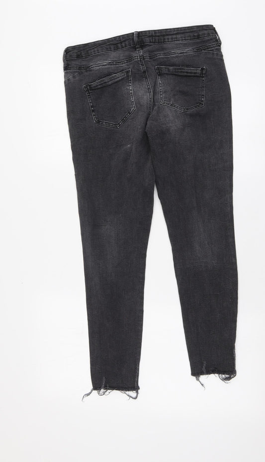 Denim.Co Womens Grey Cotton Skinny Jeans Size 12 L26 in Regular