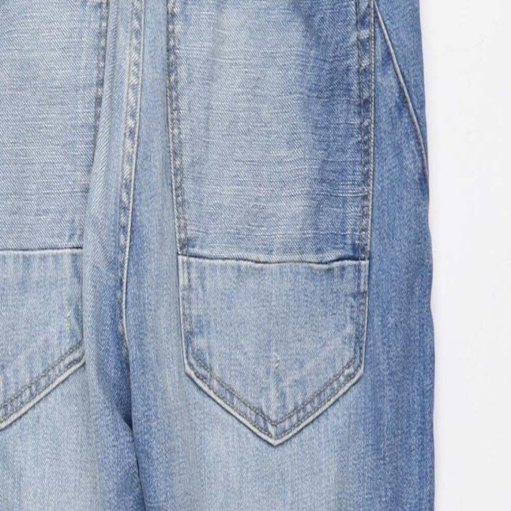 H&M Mens Blue Cotton Tapered Jeans Size 27 L30 in Regular