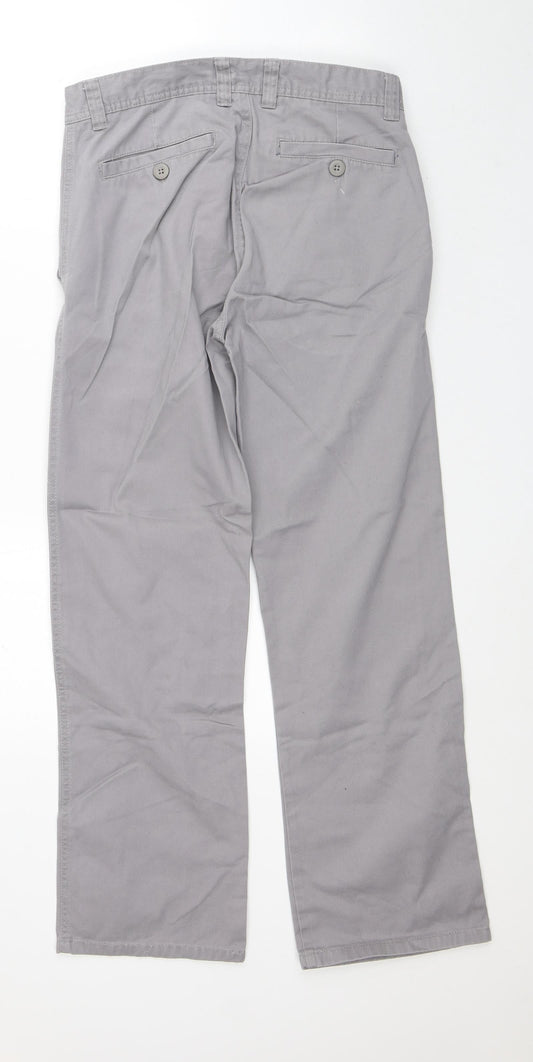 Denim & Co. Mens Grey Cotton Straight Jeans Size 30 in L30 in Regular