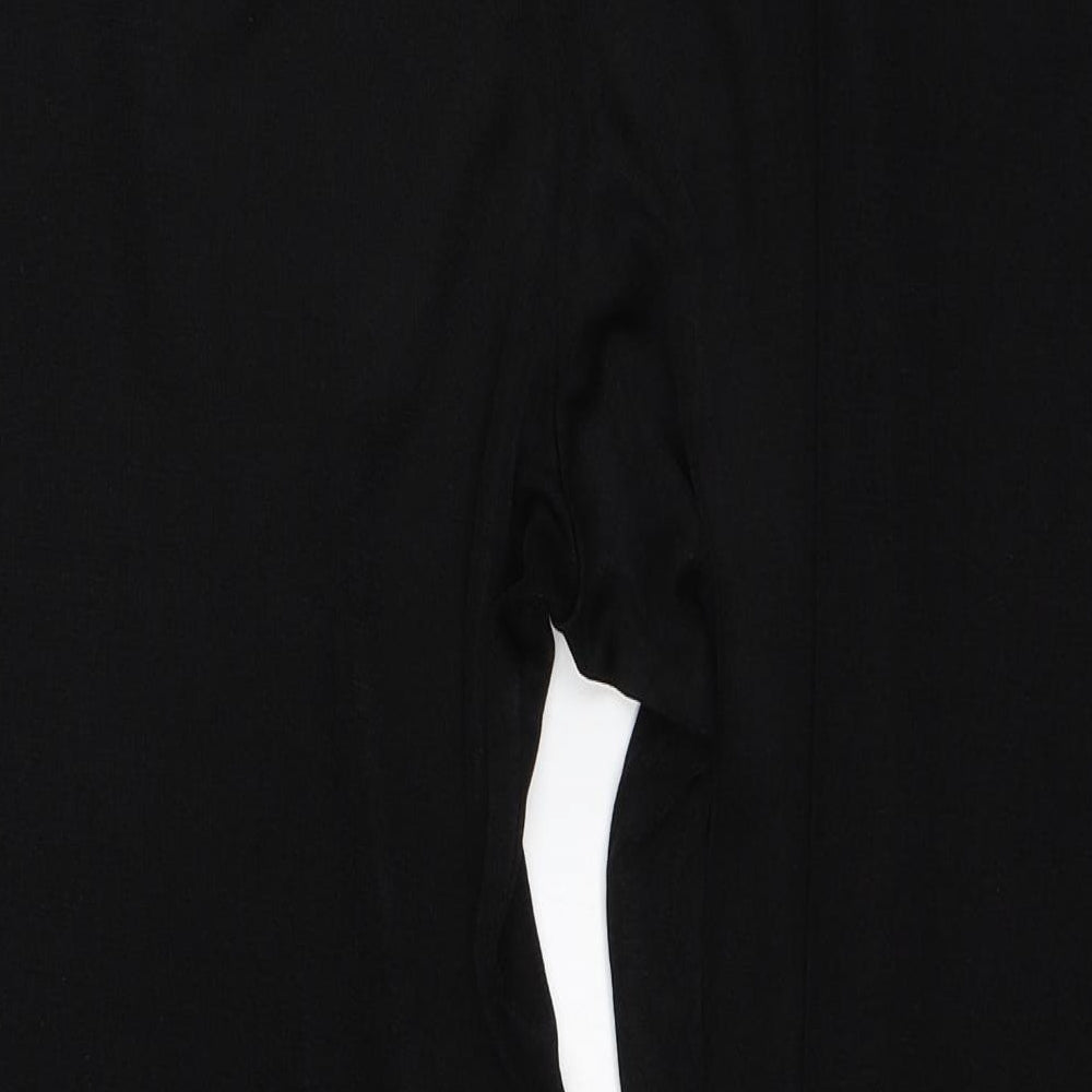 Womens UK Size L Anthology Regular Fit Capri Black Trousers