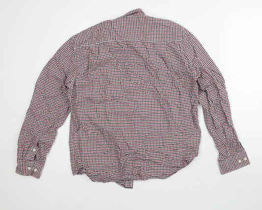 Mens UK Size M Lincoln White Button-Up Long Sleeve Casual Shirt