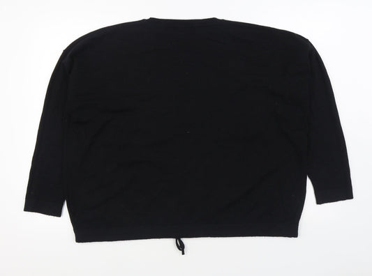 Womens UK Size L NEXT Black Pullover Sweatshirt