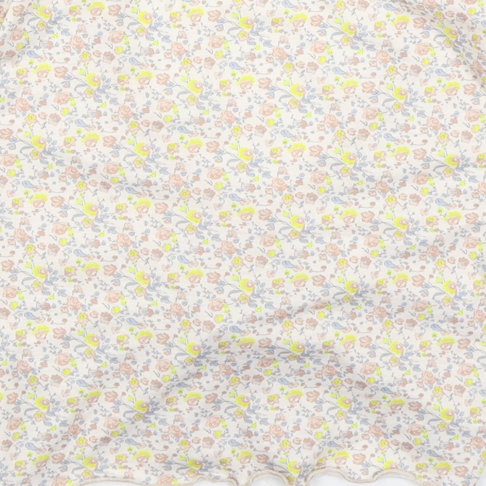 SheIn Womens Multicoloured Floral Polyester Basic Blouse Size M V-Neck