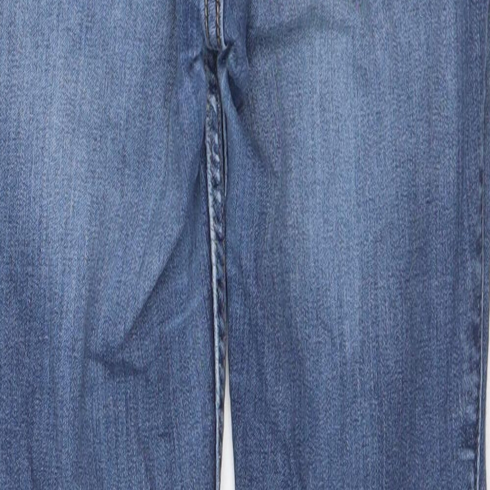 Hollister Womens Blue Cotton Skinny Jeans Size 27 in L28 in Extra-Slim Button