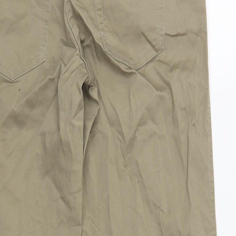 Womens UK Size S United Colors of Benetton Regular Fit Cropped Beige Trousers