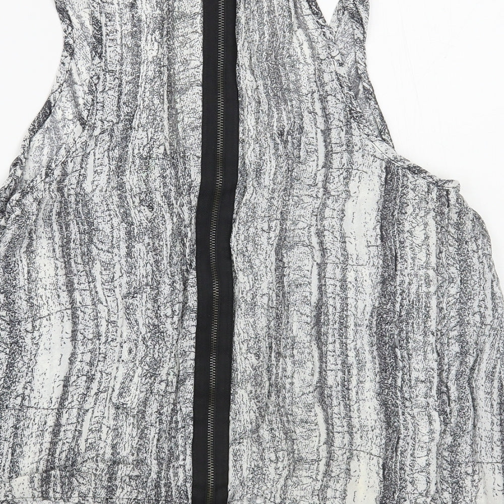 Womens UK Size 10 Topshop Grey Basic Tank
