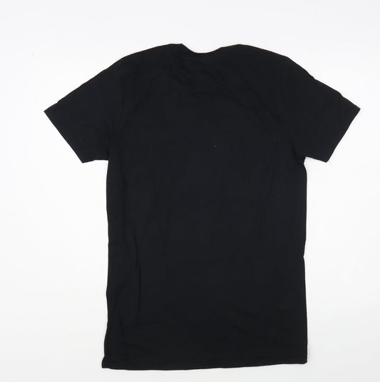 Womens UK Size S Gildan Black Basic T-Shirt