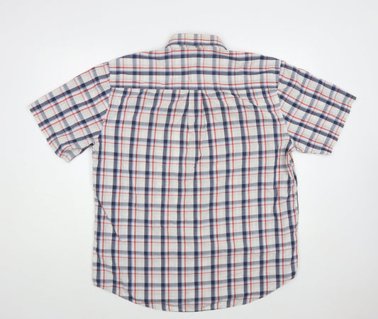 Mens UK Size XL Morley Grey Button-Up Short Sleeve Casual Shirt