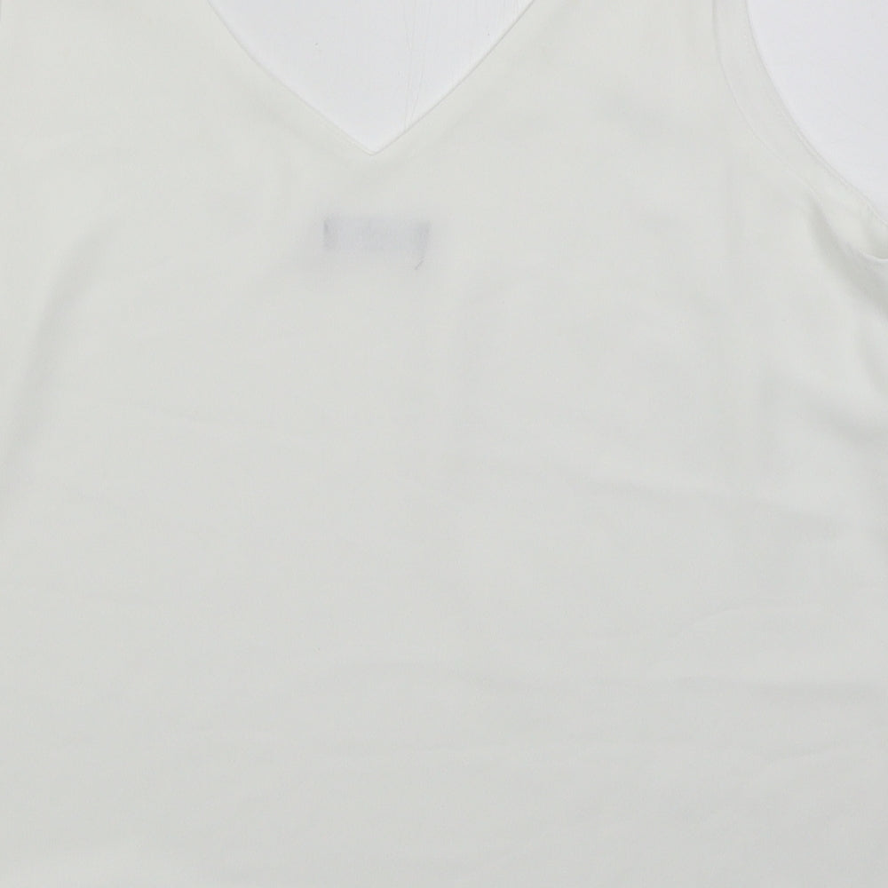 Womens UK Size 14 Wallis White Basic Tank
