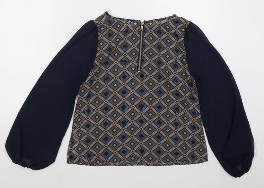 Womens UK Size 10 New Look Blue Basic Blouse
