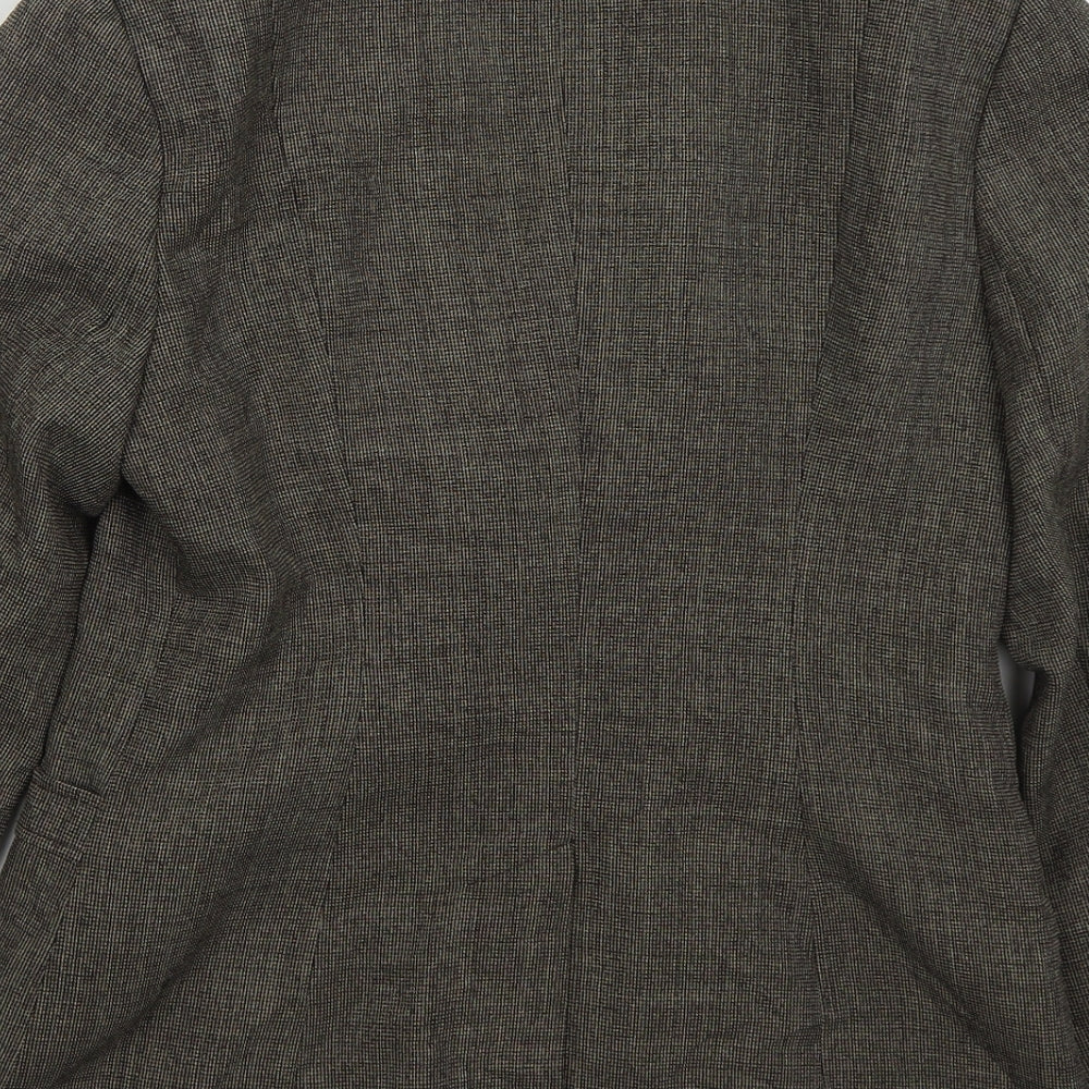 F&F Womens Brown Polyester Jacket Suit Jacket Size 12