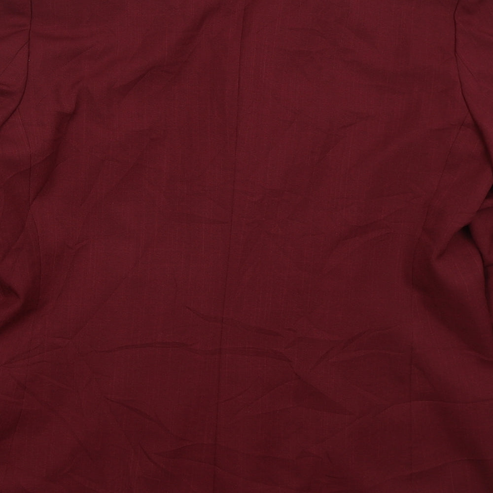 Classics Womens Red Polyester Jacket Suit Jacket Size 16